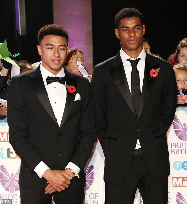 ฟุตบอลไทย pantip Lingard and Rashford walk the red carpet for Pride of Britain Awards