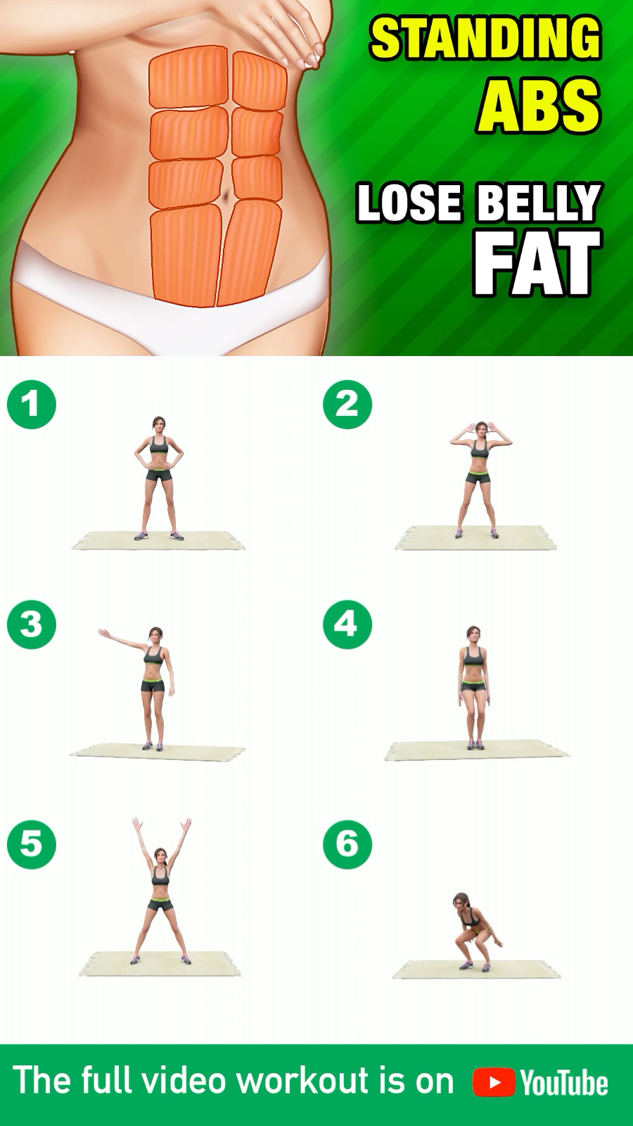 Standing ABS Workout: Lose Belly Fat At Home