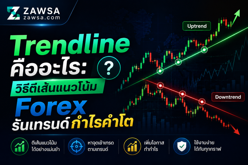 Trendline คืออะไร: วิธีตีเส้นแนวโน้ม Forex รันเทรนด์กำไรคำโต