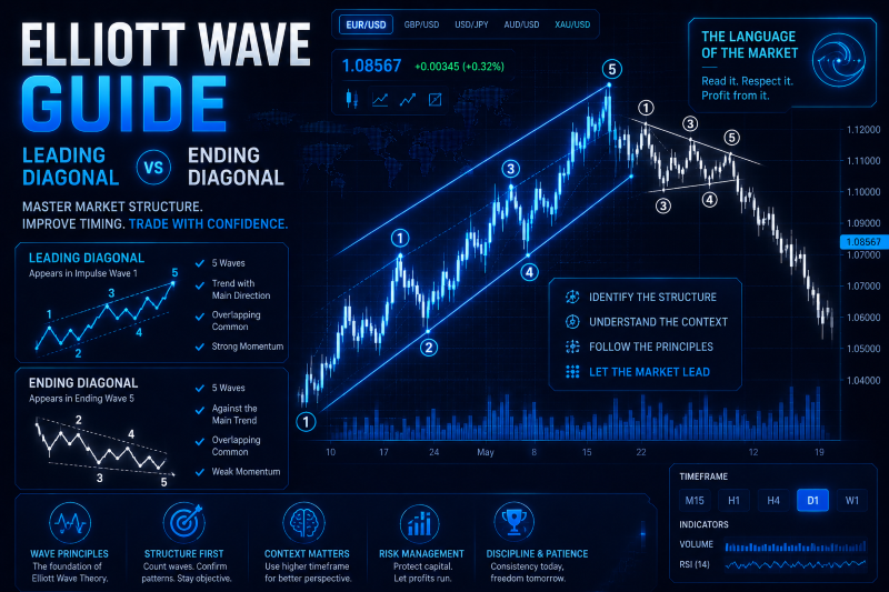 คู่มือเทรด Elliott Wave Leading vs Ending Diagonal อย่างมืออาชีพ