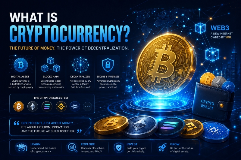 Cryptocurrency คืออะไร? สินทรัพย์ดิจิทัล และวิธีลงทุนปลอดภัย