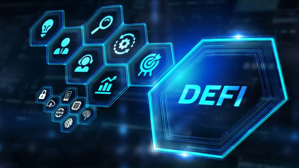 ภาพปกแบนเนอร์ระบบการเงินไร้ตัวกลาง Decentralized Finance สำหรับบทความ DeFi คืออะไร