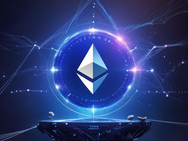 Ethereum คืออะไร? เจาะลึกระบบ Smart Contract และกลยุทธ์ลงทุน 2 โลโก้สัญลักษณ์เหรียญเพชรสามเหลี่ยมเรืองแสงประจำเครือข่ายคอมพิวเตอร์โลกบล็อกเชน Ethereum คืออะไร